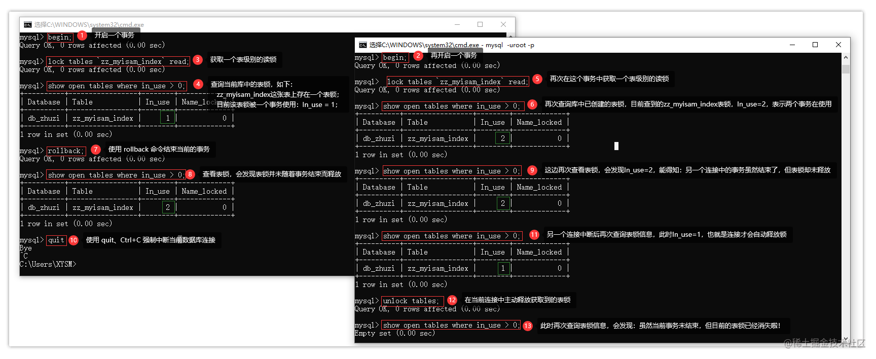 MyISAM表锁