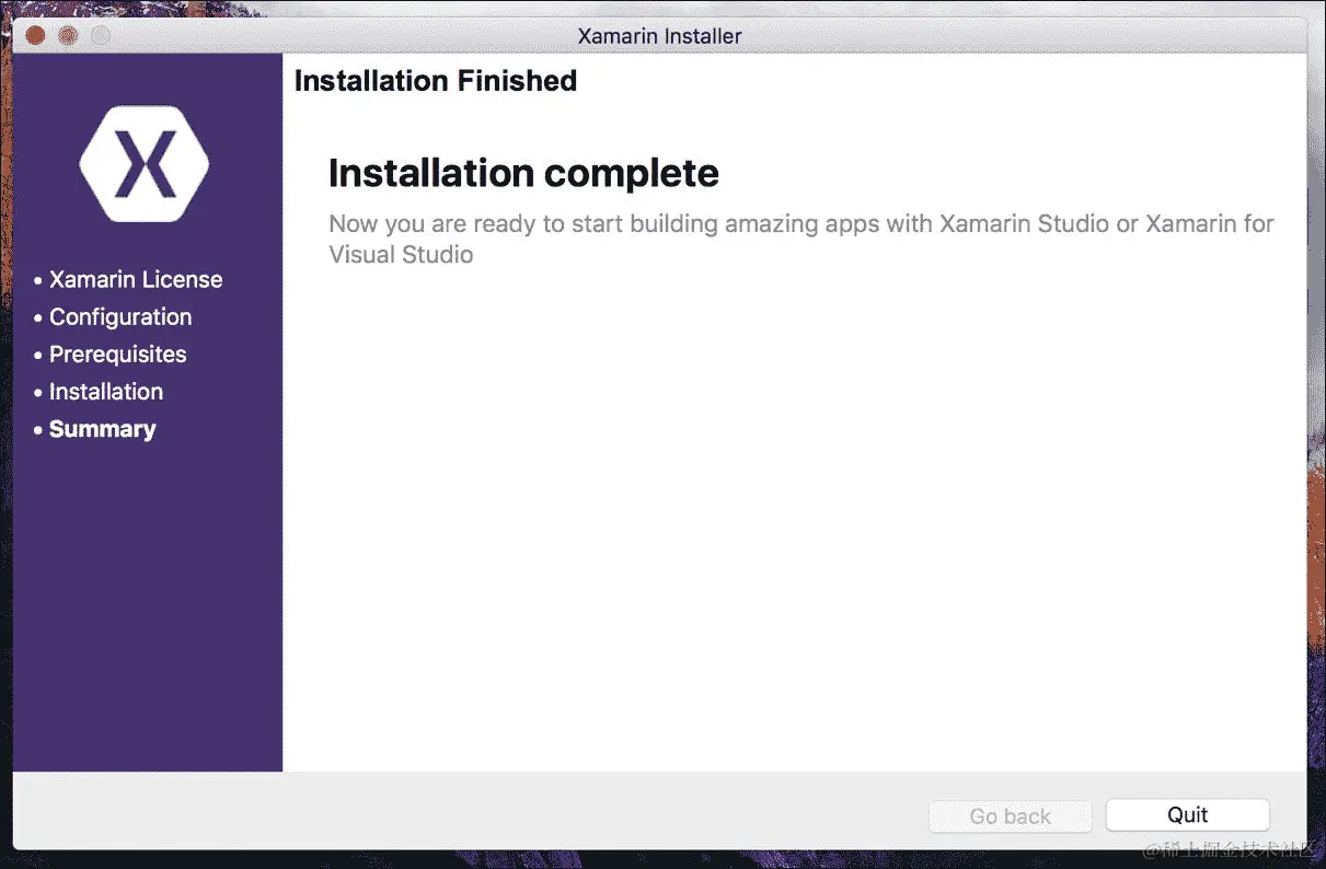 在 Mac OS X 上安装 Xamarin