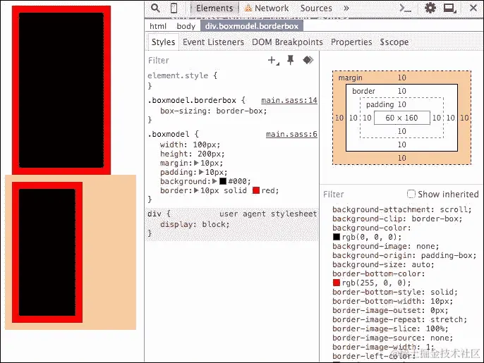 省略传统框模型（box-sizing）的问题