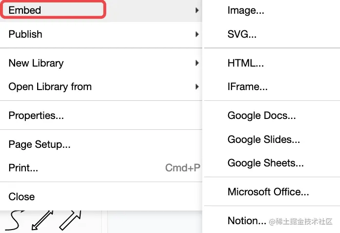 导出为嵌入格式