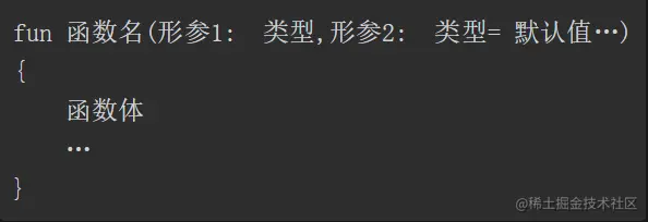 默认参数语法格式