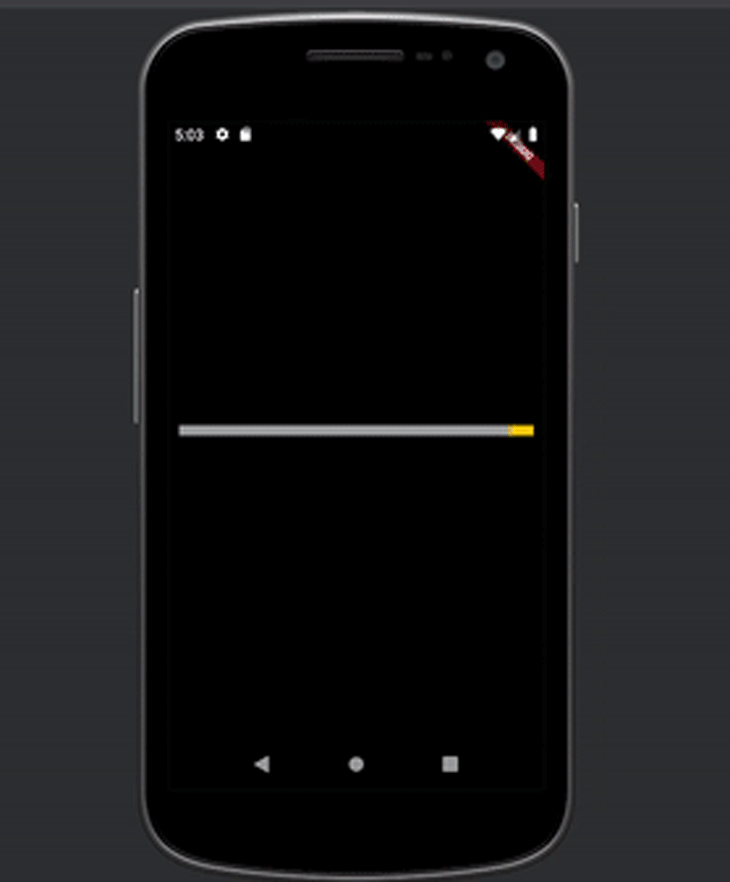 Demo of an indeterminate linear progress indicator