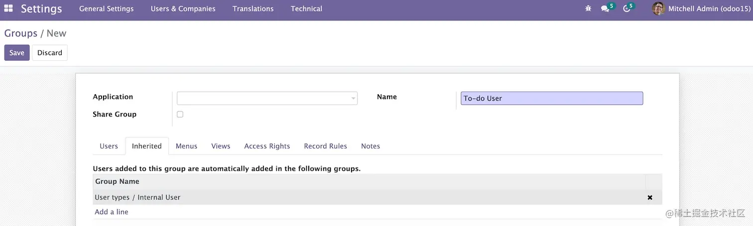 图1.16 – To-Do User安全组