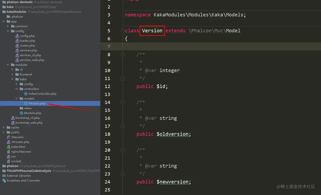 通过命令行创建的模型
