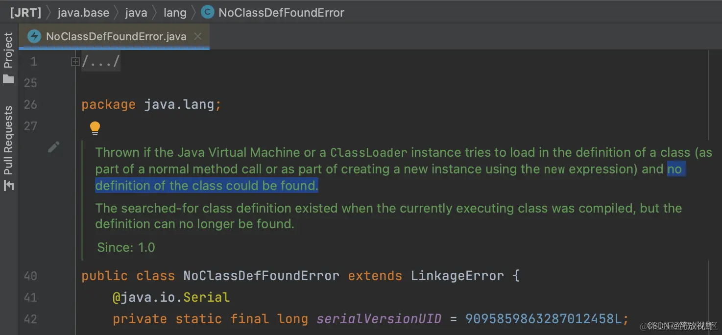 java.lang.NoClassDefFoundError