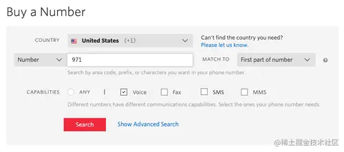 Buy a Twilio phone number