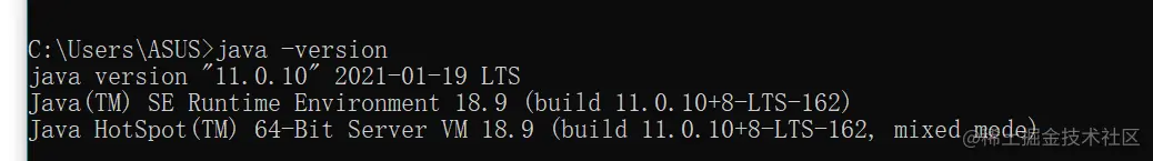 [外链图片转存失败,源站可能有防盗链机制,建议将图片保存下来直接上传(img-LxsfIrhu-1620138700851)(C:\Users\ASUS\Desktop\environment\Java\Jdk11_安装_配置_Jre.assets\image-20210504222809905.png)]