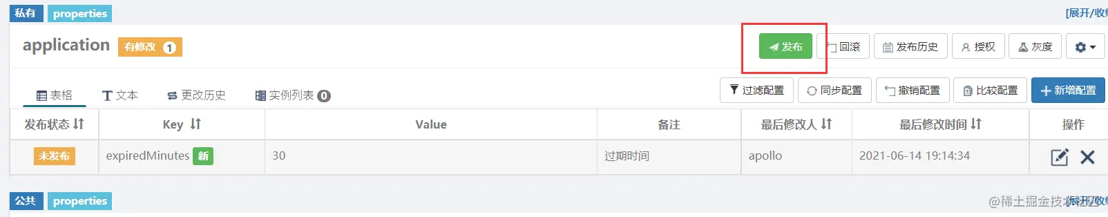 配置发布