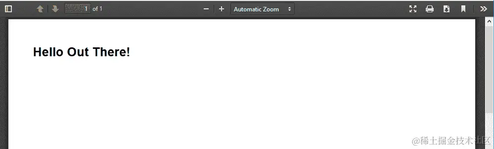 “Hello Out There！”PDF 示例