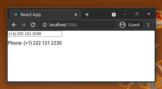 A simple example for masked input in React