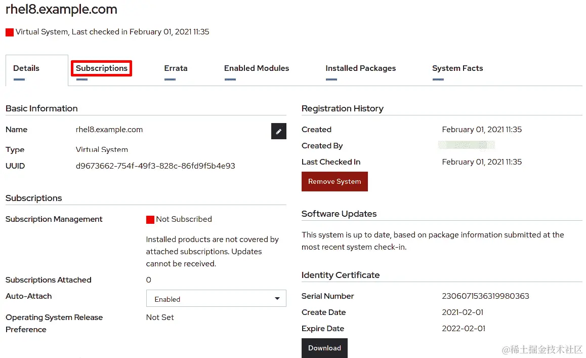 图 7.8 - 具有新订阅系统详细信息的订阅页面