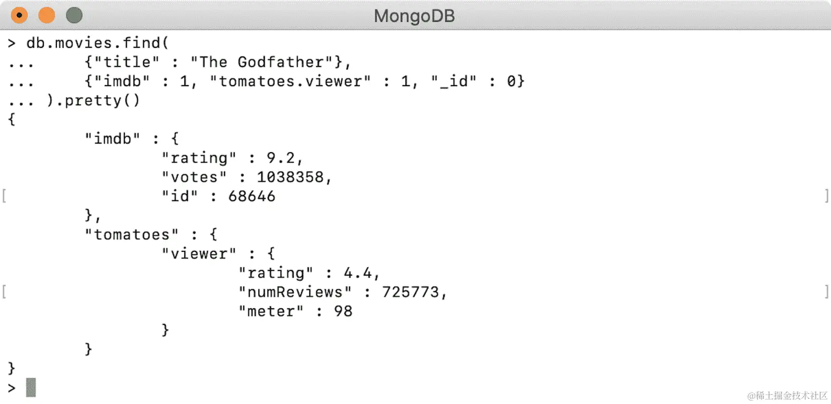 图 5.17：电影教父的评分