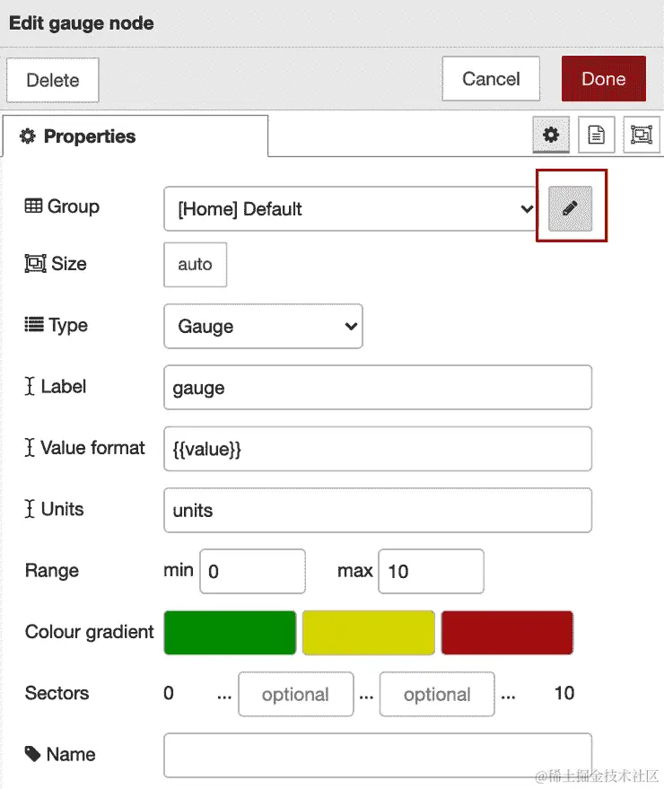 图 11.26 – 单击编辑按钮打开属性设置