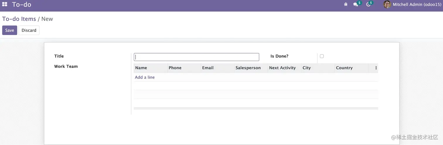 图1.18 – 任务清单默认表单视图