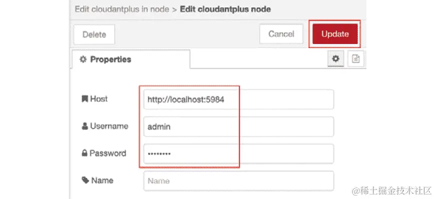图 9.19–设置您的 CouchDB URL 和服务器管理员用户名/密码