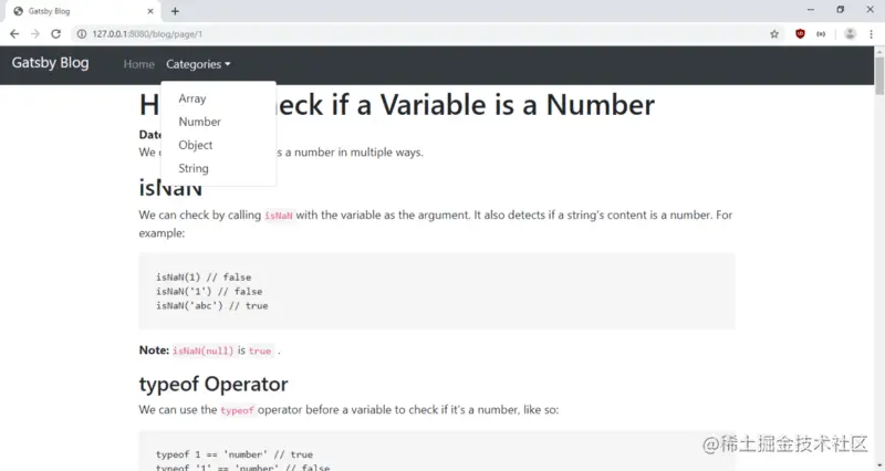 Example project Gatsby