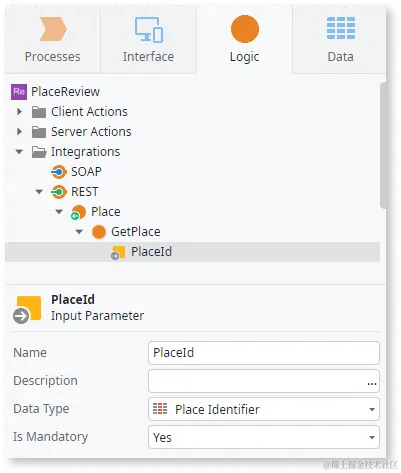 放置带有输入参数的 REST API