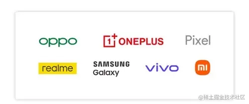 三星 Galaxy、一加、OPPO、realme、TECNO、Vivo、小米