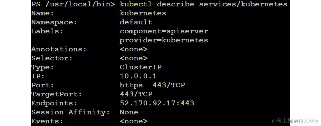 获取 Kubernetes 中服务的描述
