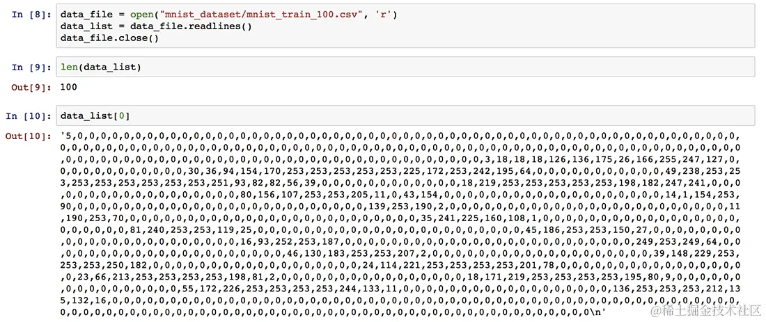 Python神经网络编程：手写数字的数据集MNIST