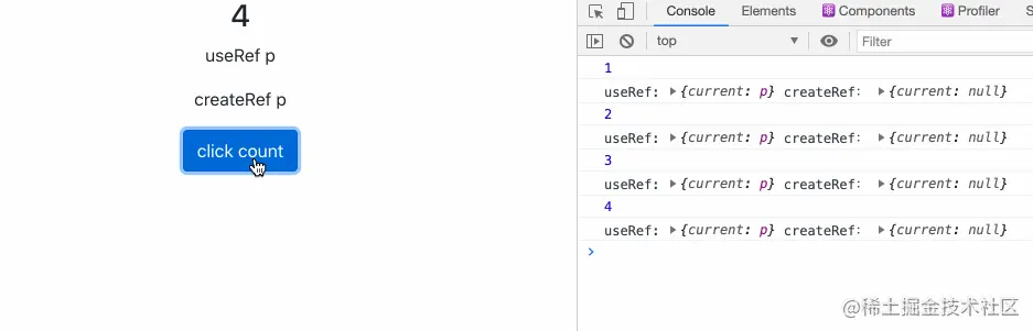 createRef 与 useRef 差异对比