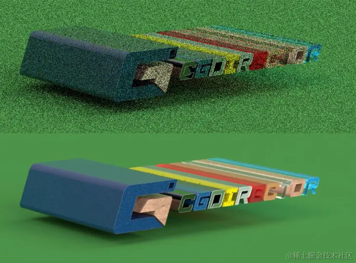 如何更快渲染-有噪点与无噪点图像