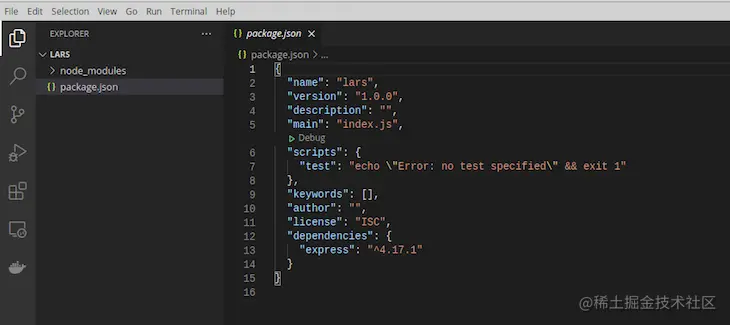Express Installed Dependency