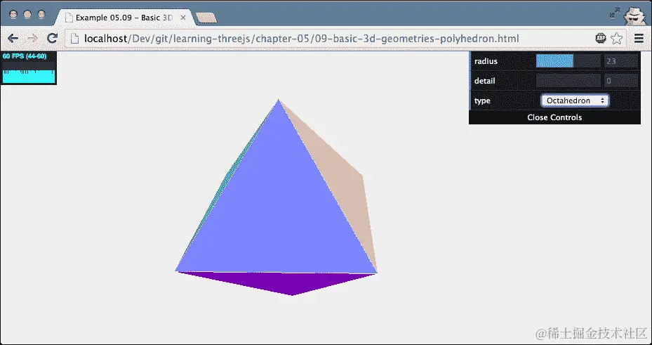 THREE.Octahedron Geometry