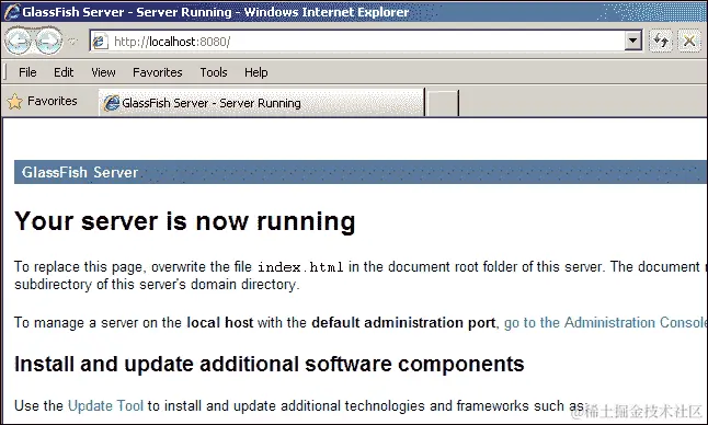 启动 GlassFish 4 服务器