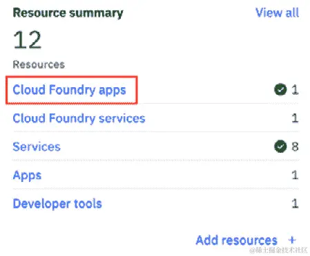 图 6.21 选择 Cloud Foundry 应用
