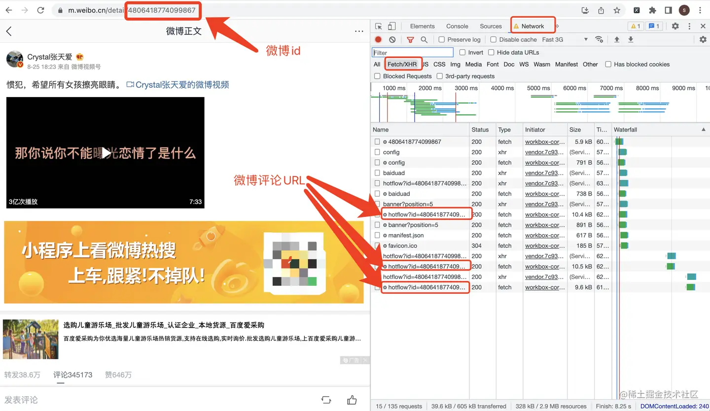 查看微博id和目标URL