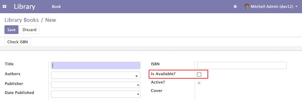 Odoo 12图书项目添加 is_available