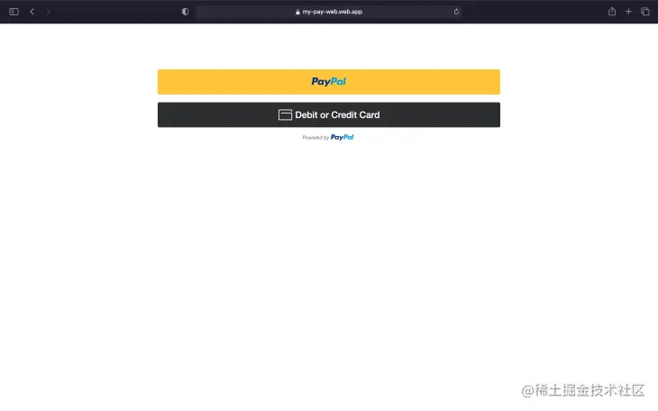 My Paypal Web Running