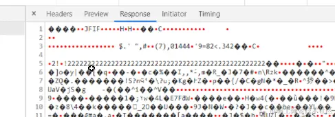 这是设置响应类型为blob返回的具体数据截图