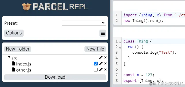 Parcel REPL