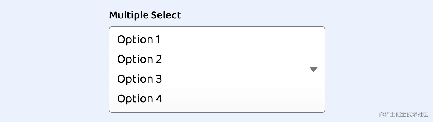 multiple select with inherited styles as previously defined