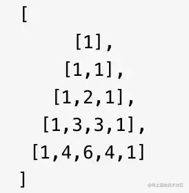 杨辉三角输出结果