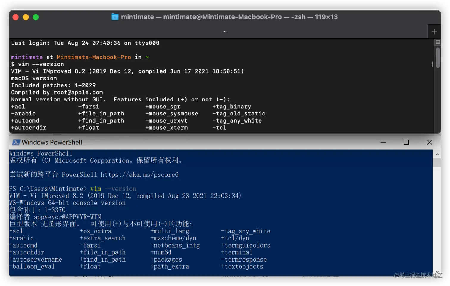 我使用的Vim版本是8.2嗷