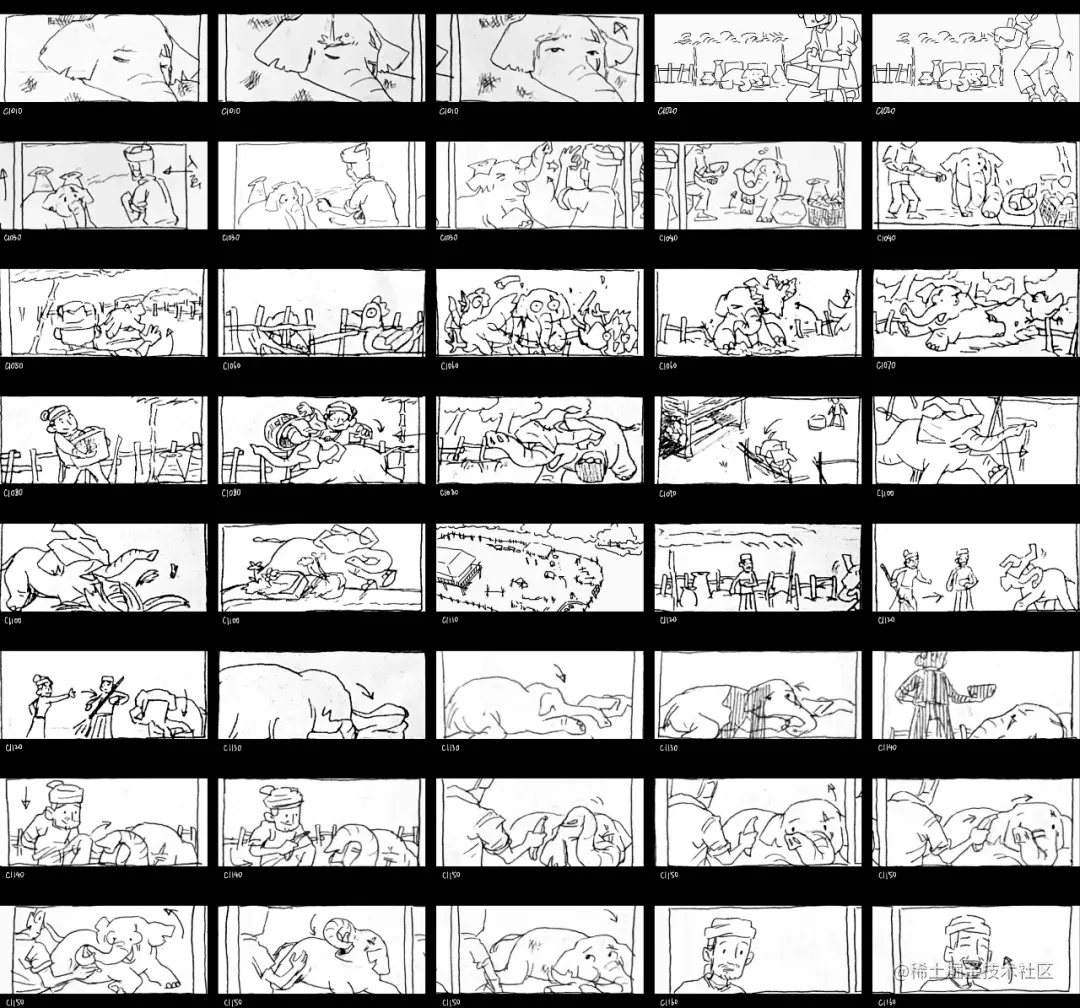 《象群挽歌》故事板设计