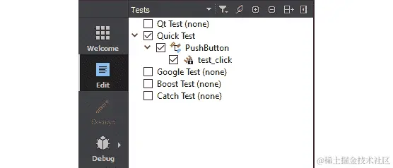 图 9.13 - 测试资源管理器显示具有可用测试用例的快速测试