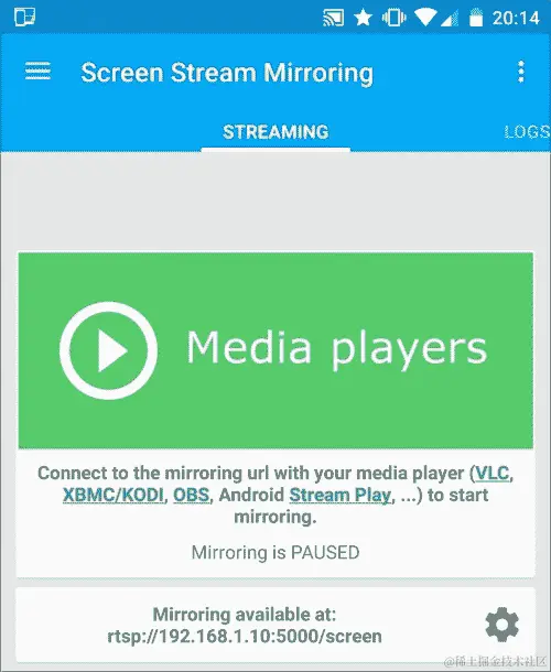 将 Android 显示屏流式传输到 Kodi
