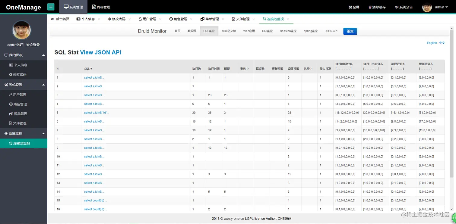 SpringMVC +Spring +Mybatis + Layui通用后台管理系统OneManageV2.1