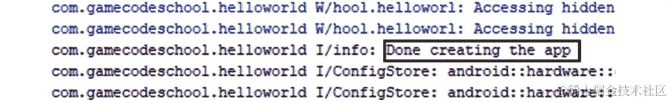 图 2.21 – Logcat 窗口中的输出