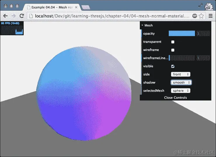THREE.MeshNormalMaterial
