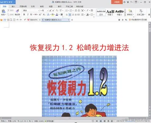 松崎视力增进法十五点纸训练软件