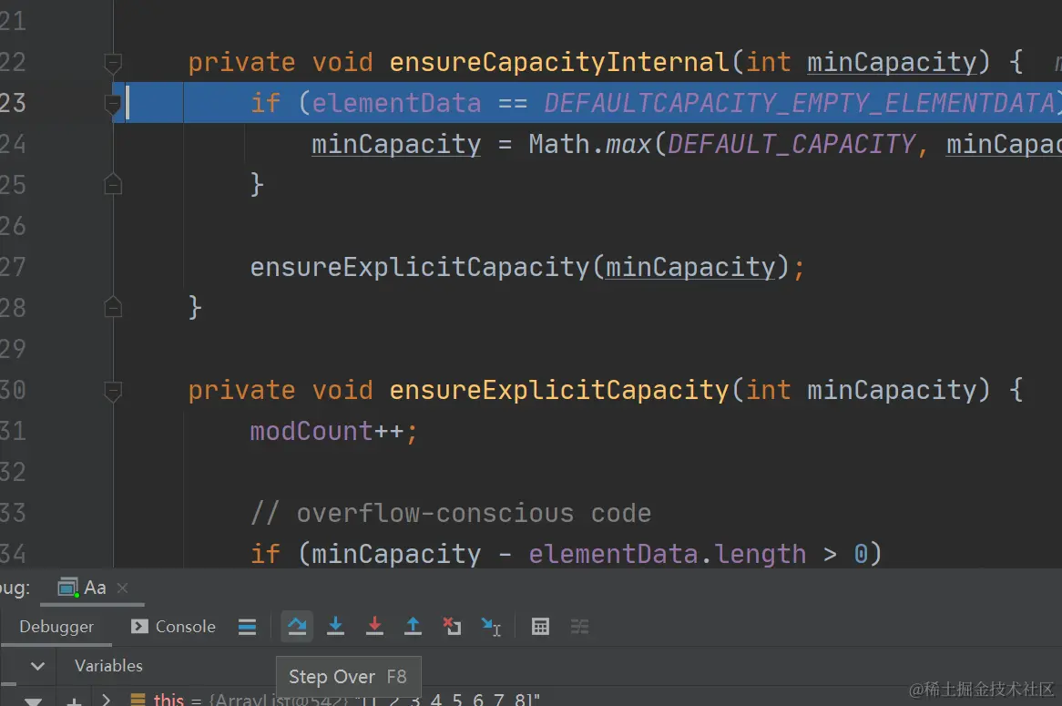 Step over 看什么情况