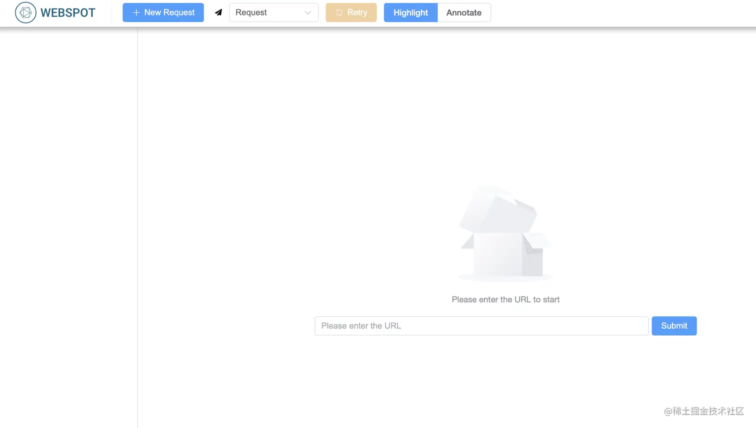 Webspot 初始化界面
