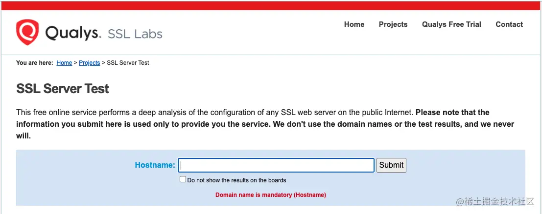 Qualys SSL 服务检测