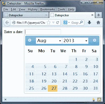 更改日期选择器 UI 中的元素