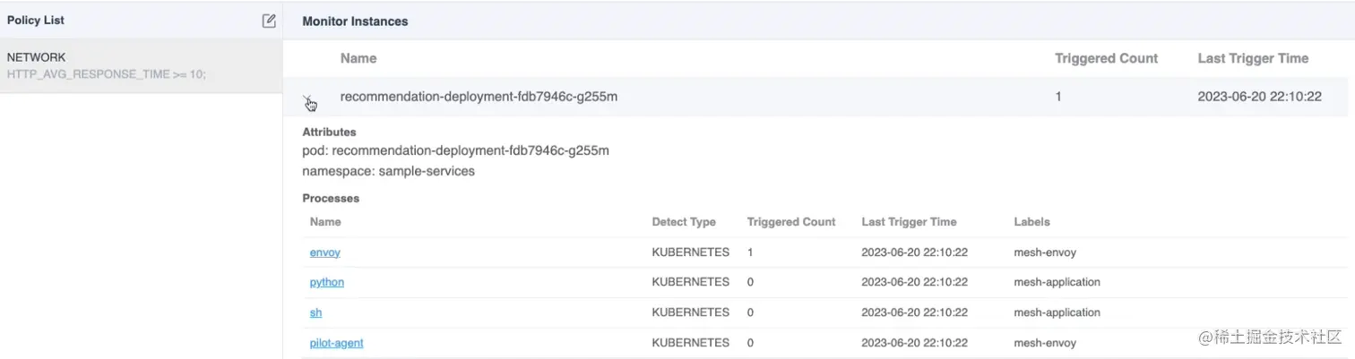 图 5: 持续剖析监控进程